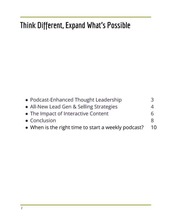 Thought Leadership & Sales Podcasting Services - Page 2