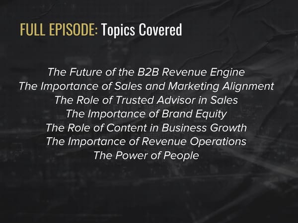 CRO POV: The Future of the B2B Revenue Engine - Page 5