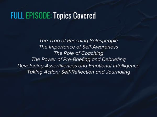 SLA Episode 4 - "Are you the Chief Rescue or Chief Revenue Officer?" - Page 5