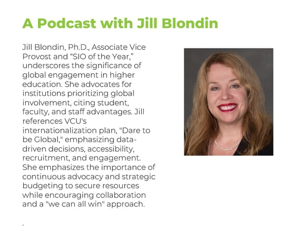 Jill Blondin - "Best Practices for Funding and Growing Global Engagement" - Page 3