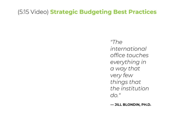 Jill Blondin - "Best Practices for Funding and Growing Global Engagement" - Page 9