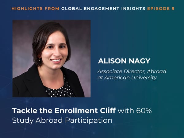 [TEMPLATE] Alison Nagy - “Tackle the Enrollment Cliff with 60% Study Abroad Participation” - Page 1