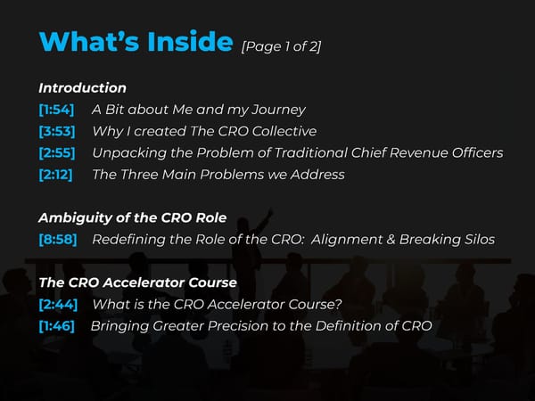 The CRO Collective:  Re-Defining and Developing Chief Revenue Officers - Page 2