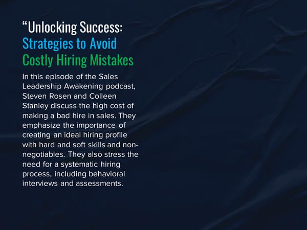 SLA Episode 13c -"Unlocking Success: Strategies to Avoid Costly Hiring Mistakes" - Page 3