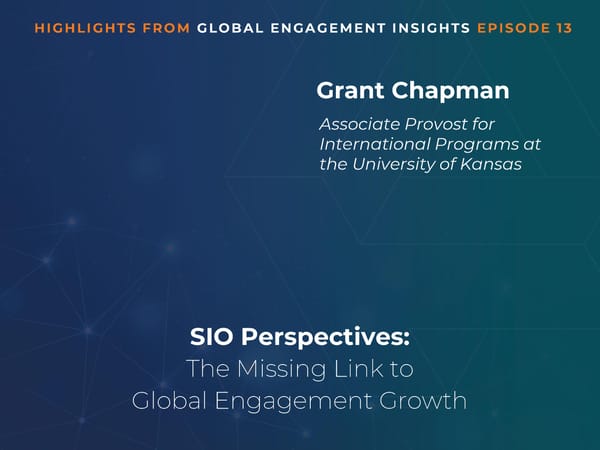 Grant Chapman - "SIO Perspectives: The Missing Link to Global Engagement Growth" - Page 1
