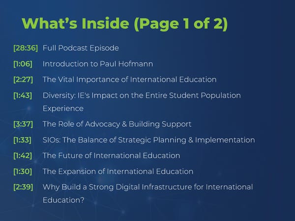 Paul Hofmann - “SIO Essentials: A Strong Digital Infrastructure for International Education” - Page 2