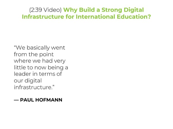 Paul Hofmann - “SIO Essentials: A Strong Digital Infrastructure for International Education” - Page 13
