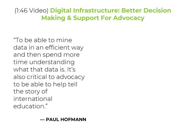 Paul Hofmann - “SIO Essentials: A Strong Digital Infrastructure for International Education” - Page 14