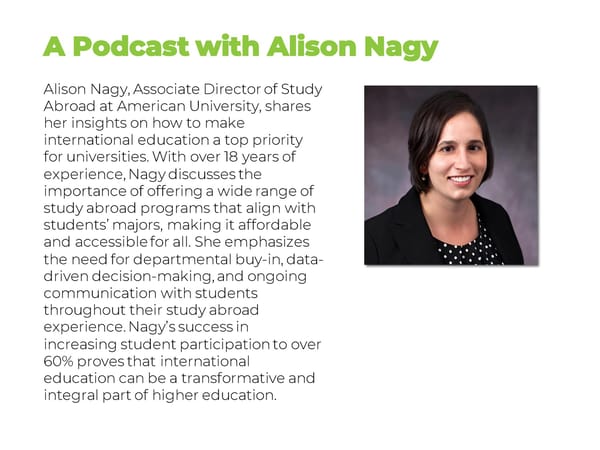 Alison Nagy - “Tackle the Enrollment Cliff with 60% Study Abroad Participation” - Page 4