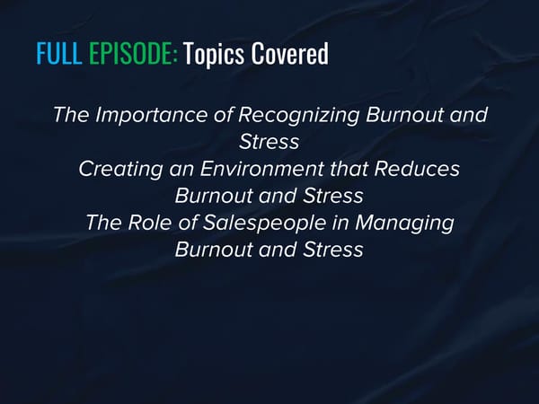SLA Episode 16s - "Leadership Accountability in Sales Burnout” - Page 5