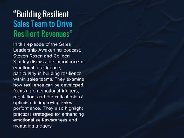 SLA Episode 20c - “Building Resilient Sales Teams To Drive Resilient Revenues” - Page 3