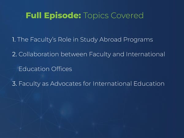 Jon Stauff- "The Undervalued Role of Faculty in International Education" - Page 5