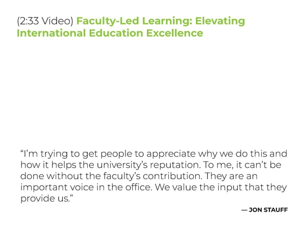 Jon Stauff- "The Undervalued Role of Faculty in International Education" - Page 8