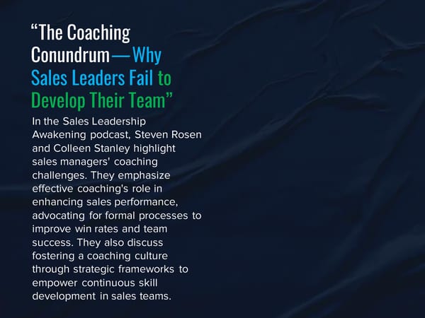 SLA Episode 22s - "The Coaching Conundrum—Why Sales Leaders Fail to Develop Their Team” - Page 3