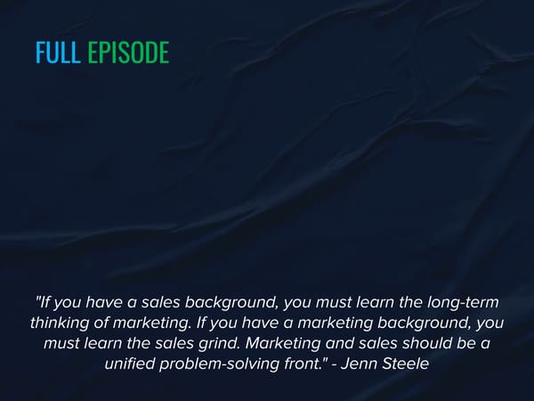 SLA Episode 23s - "Bridging the Gap Between Sales and Marketing” - Page 4