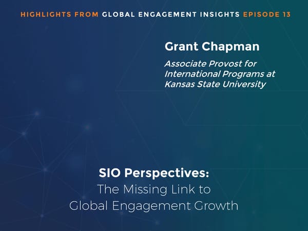 Grant Chapman - "SIO Perspectives: The Missing Link to Global Engagement Growth" - Page 1