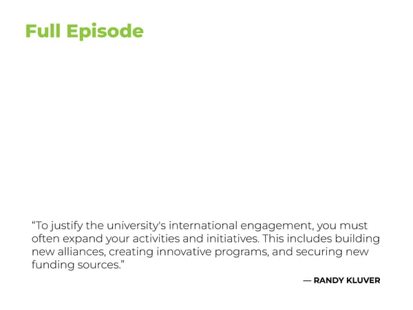 Randy Kluver - "SIOs: Expanding Your  Mission for Greater Success" - Page 4