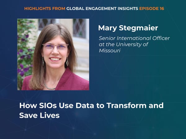 Mary Stegmaier- "How SIOs Use Data to Transform and Save Lives" - Page 1