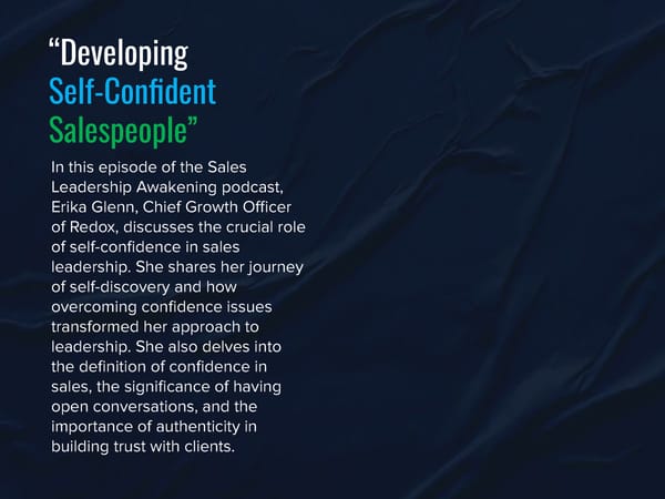 SLA Episode 26s "Developing Self-Confident Salespeople” - Page 3