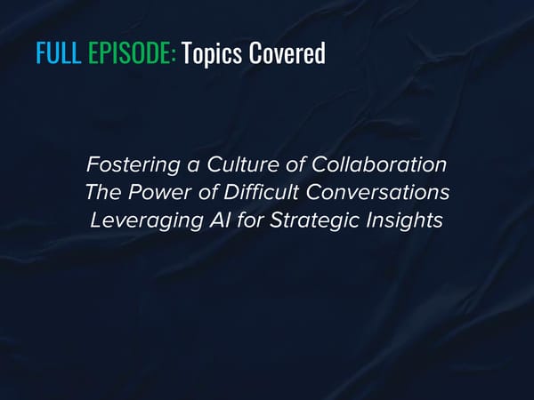 SLA Episode 27s - "Handling Conflict, Building Culture and Growing Sales” - Page 5