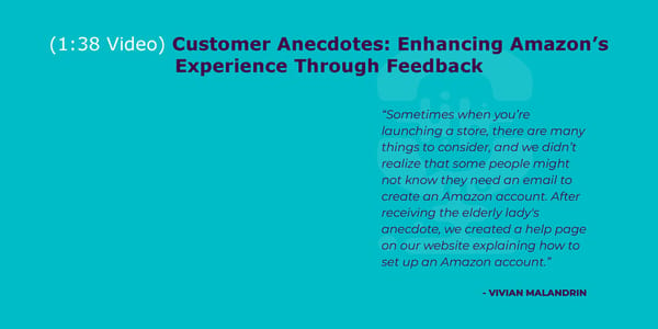 Vivian Malandrin - "Amazon’s Lessons from Adopting Customer Obsession as a Core Principle" - Page 13