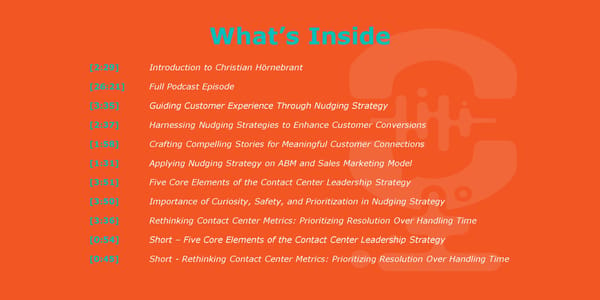 Christian Hörnebrant - "Essential Insights on the Contact Center Nudging Strategy" - Page 2