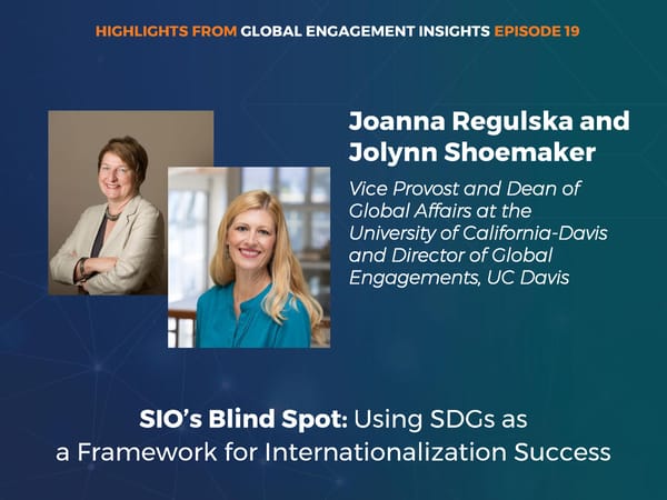 Joanna Regulska and Jolynn Shoemaker - "SIO’s Blind Spot: Using SDGs as a Framework for Internationalization Success" - Page 1