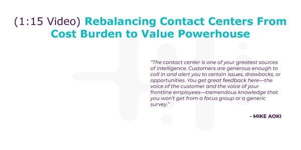 Mike Aoki - "How to Rebalance Your Contact Center for Success" - Page 11